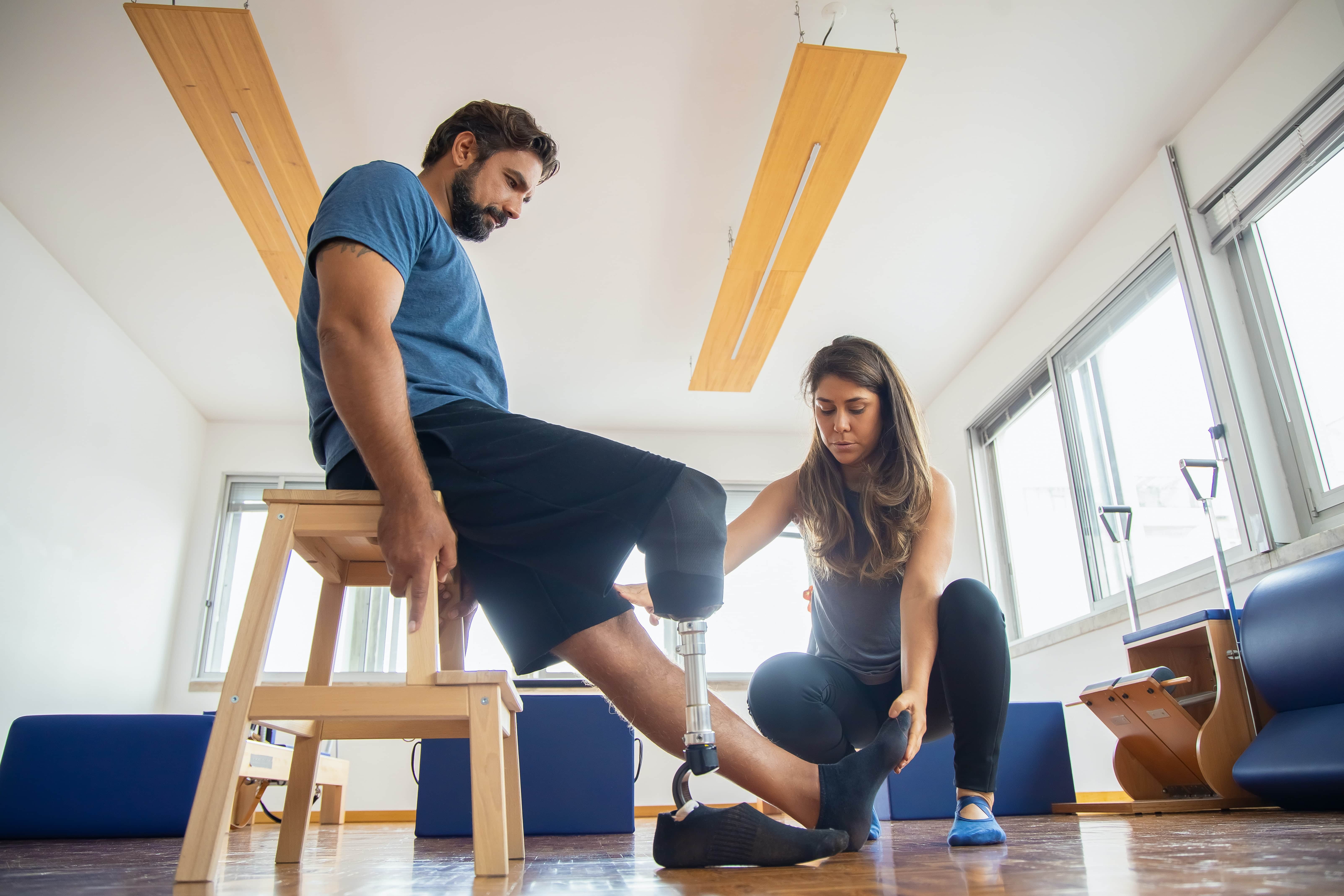 Man having physio