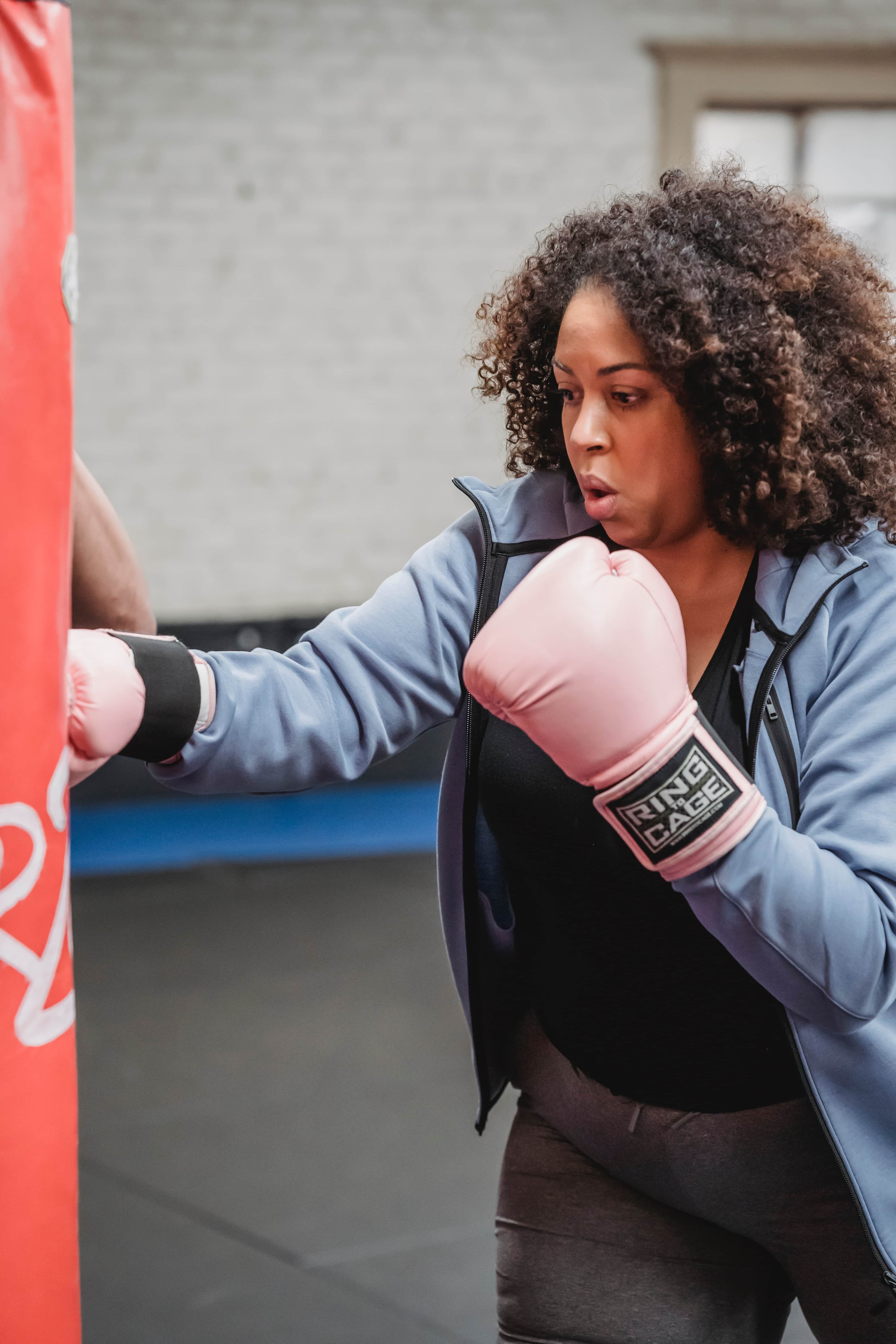 Woman boxing